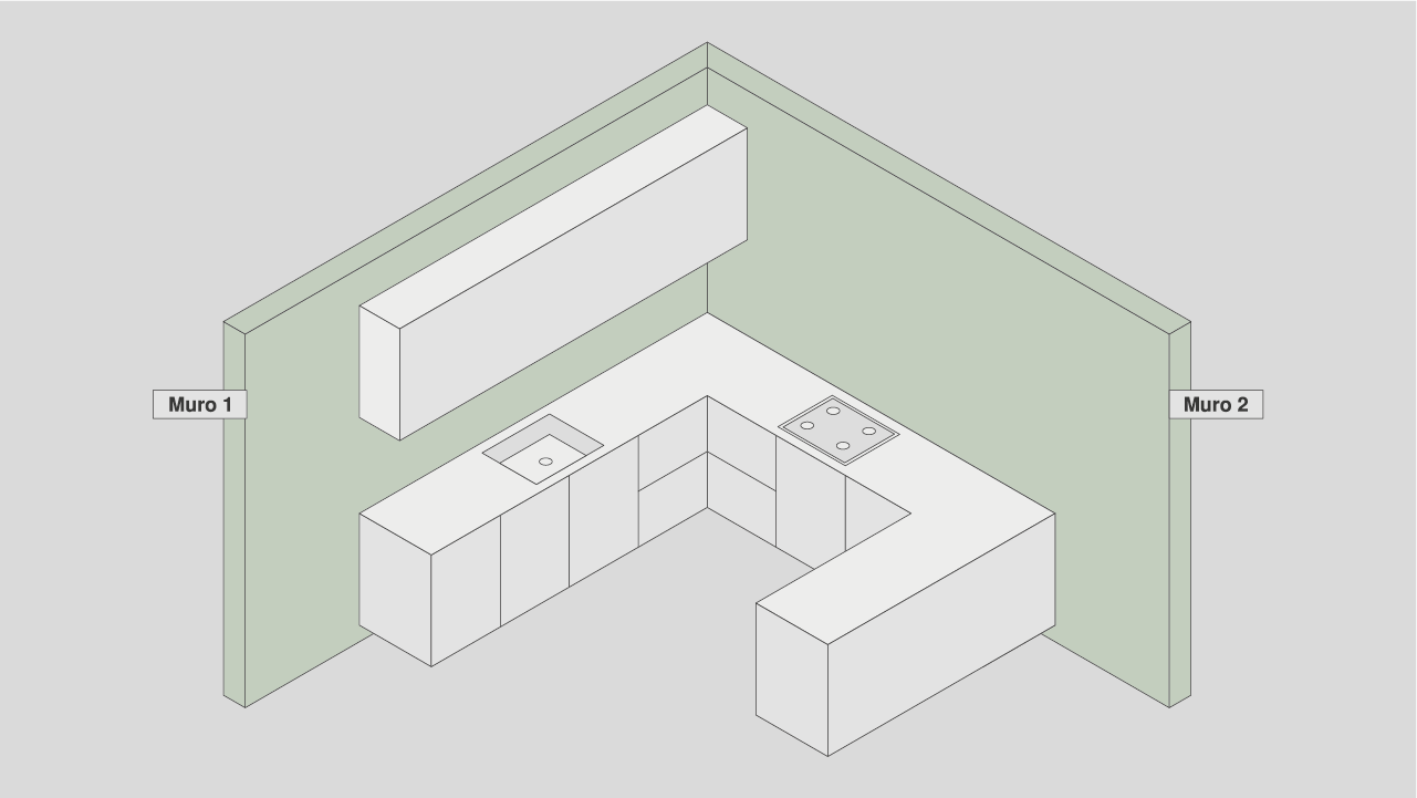 Instalación a 2 muros